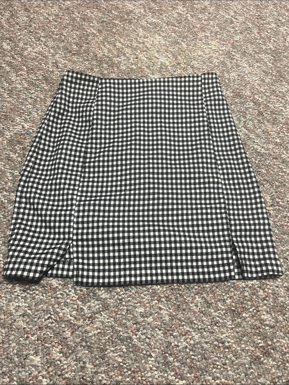 Eyeshadow Black and White Gingham Mini Skirt